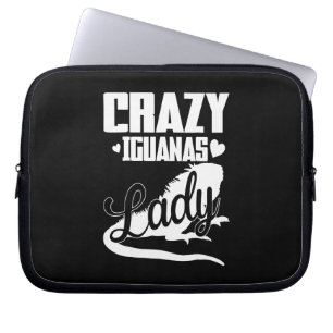 Crazy Iguana Lady Laptop Sleeve