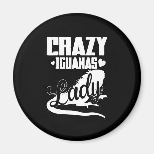 Crazy Iguana Lady Magnet