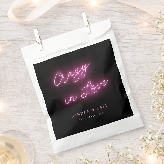 Crazy in love Neon Glow  Favour Bag (Clipped)