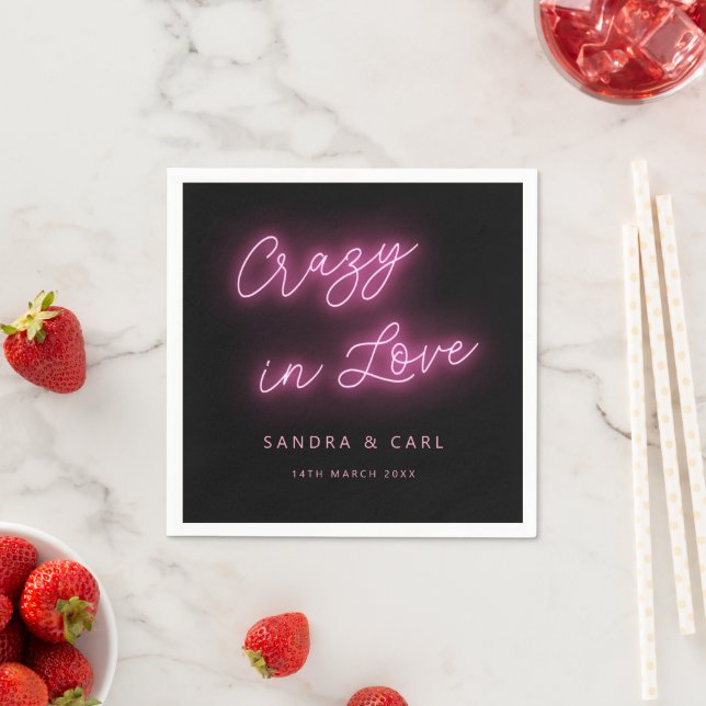 Crazy in love Neon Glow  Napkin (Insitu)