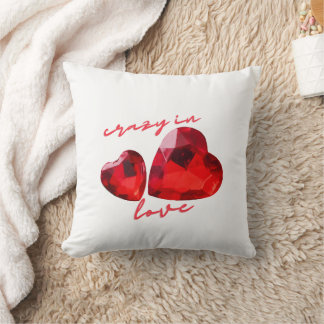 Crazy in Love Valentine's Throw Pillow