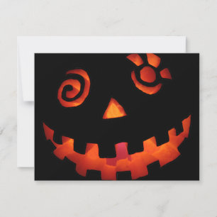 Crazy Jack O Lantern Pumpkin Face Orange