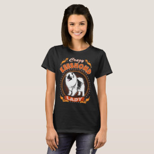 Crazy Keeshond Dog Lady Tshirt