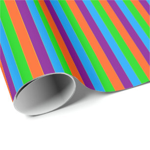 Crazy Kids Colors 06-Striped Gift Wrap