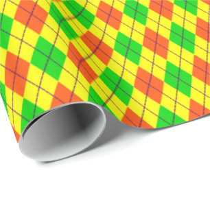Crazy Kids Colors 13 Argyle Gift Wrapping Paper