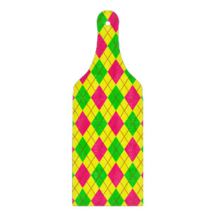 Crazy Kids Colors Argyle 6-CUTTING BOARD PADDLE