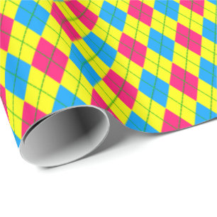 Crazy Kids Colours 03 Argyle Gift Wrapping Paper