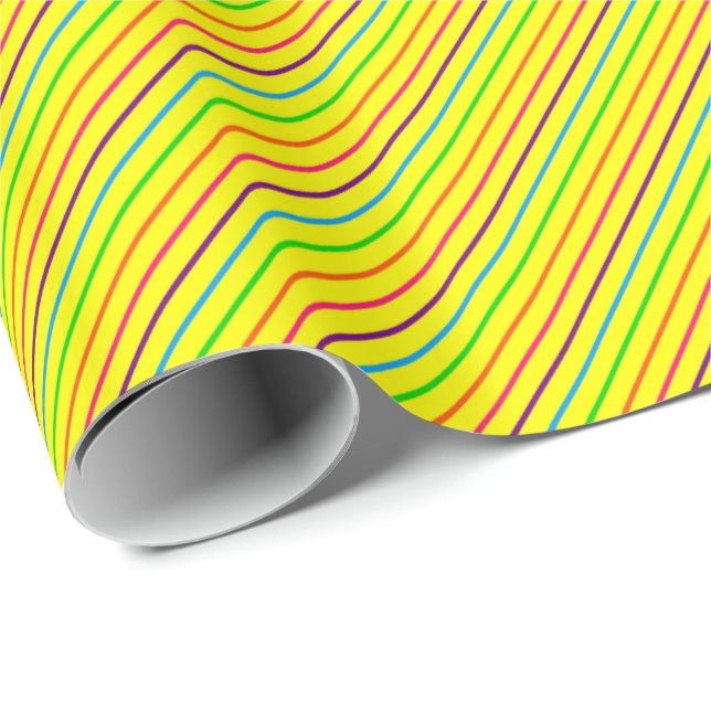 Crazy Kids Colours 04-Striped Gift Wrap (Roll Corner)