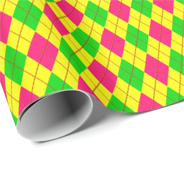 Crazy Kids Colours 06 Argyle Gift Wrapping Paper (Roll Corner)