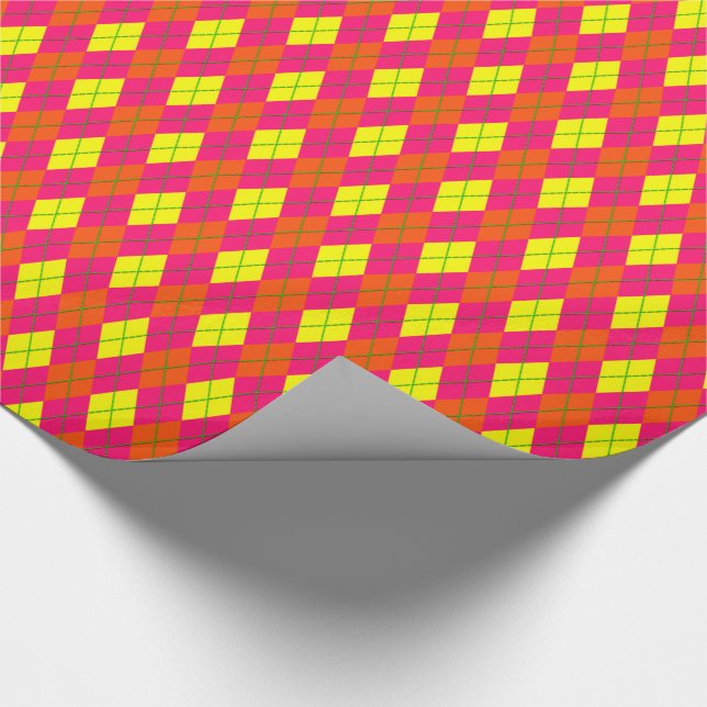 Crazy Kids Colours 10 Argyle Gift Wrapping Paper (Corner)