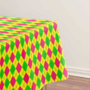 Crazy Kids Colours Argyle6-60x104 COTTON TABLECLOT Tablecloth