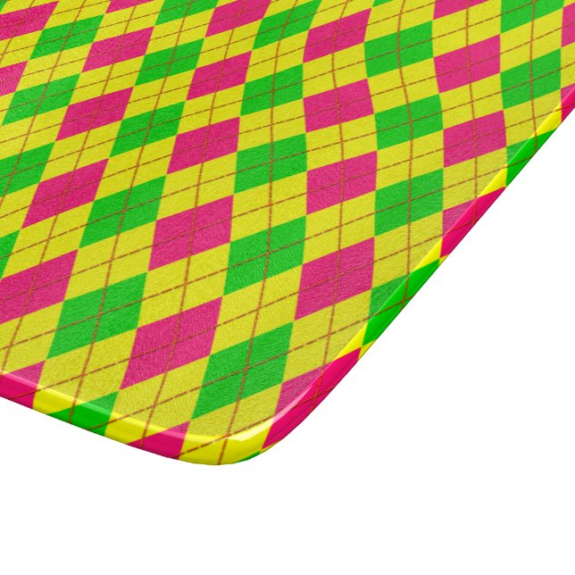 Crazy Kids Colours Argyle 6-6x7 CUTTING BOARD (Corner)