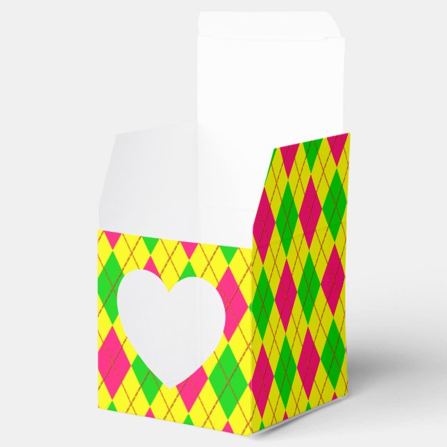 Crazy Kids Colours-CKC-Argyle 6-FAVOR BOX,sq heart Favour Box (Opened)