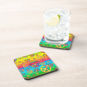 Crazy Kids Colours-PEACE OUT-Drink Coasters