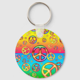 Crazy Kids Colours-PEACE OUT Key Ring