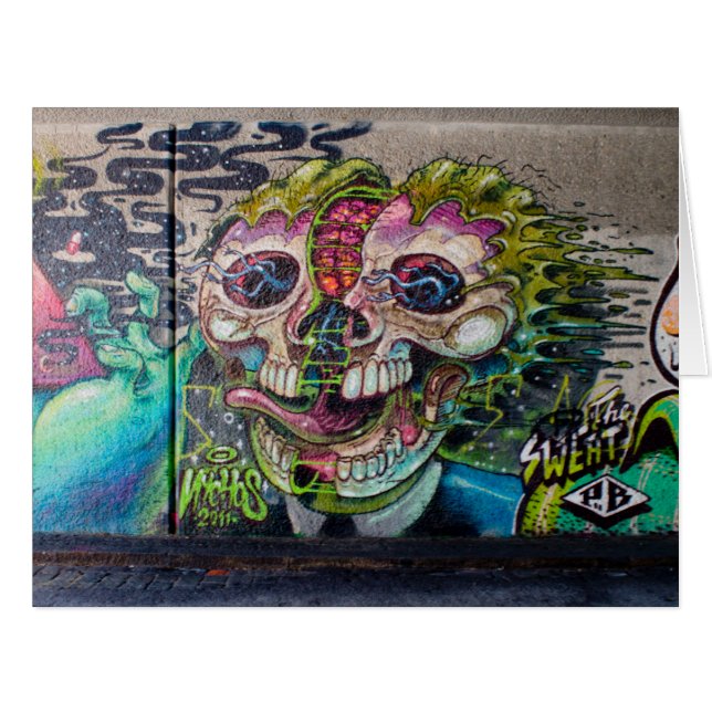 Crazy Kind Of Horror Skull Graffiti (Front Horizontal)