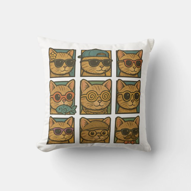 Crazy Kitty Club  Cushion (Front)