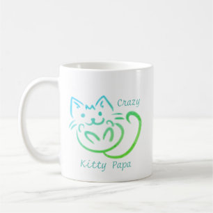 Crazy Kitty Papa Cute Kitty Abstract Coffee Mug