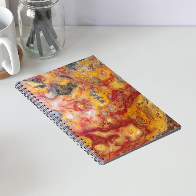 Crazy Lace Agate Pattern Notebook (In Situ)