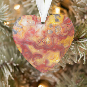 Crazy Lace Agate Pattern Ornament