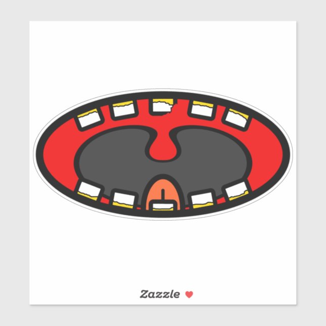 Crazy Laughing Mouth Cartoon (Sheet)
