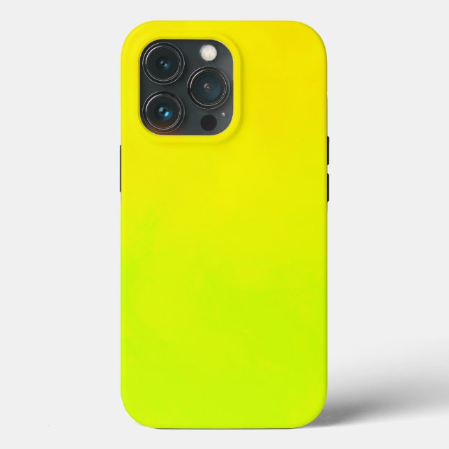 Crazy Lemon Yellow Coloured iPhone Case (Back)
