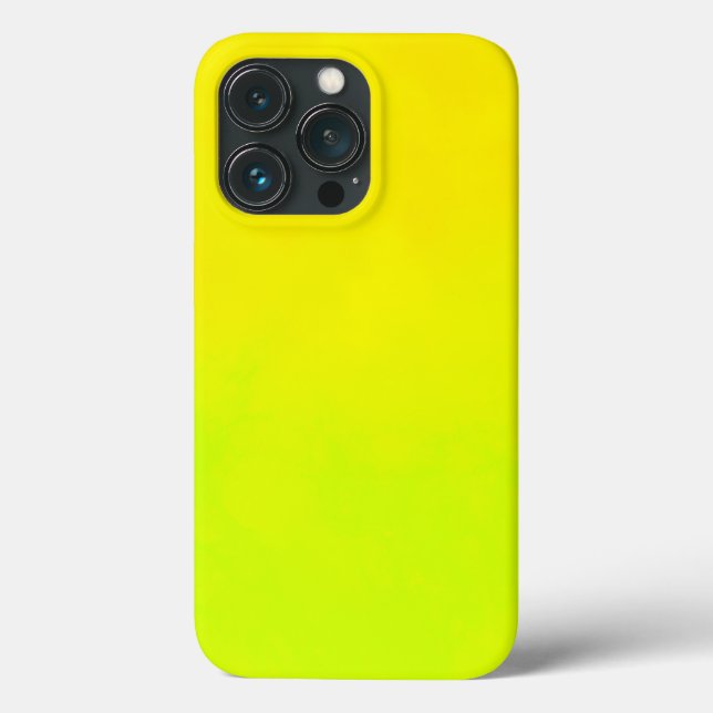 Crazy Lemon Yellow Coloured iPhone Case (Back)