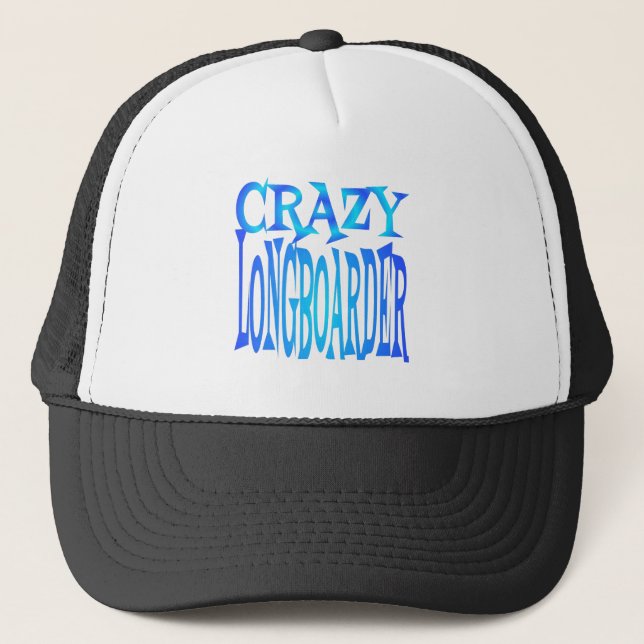 Crazy Longboarder Trucker Hat (Front)