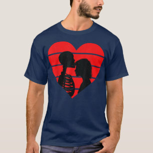 Crazy Love Hurt Broken Heart Pain Skeleton Skull V T-Shirt
