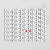 "Crazy, Love" Typography Pattern in Black White