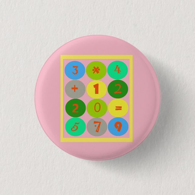 Crazy Math Button (Front)