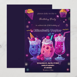 Crazy Milkshake Party Invitation – Colorful Sweet
