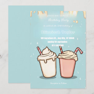 Crazy Milkshake Party Invitation – Colorful Sweet