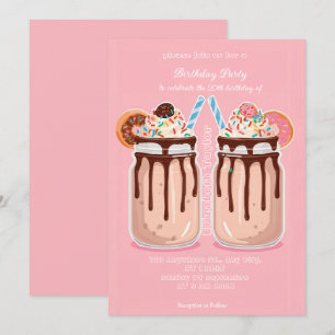 Crazy Milkshake Party Invitation – Colourful Sweet