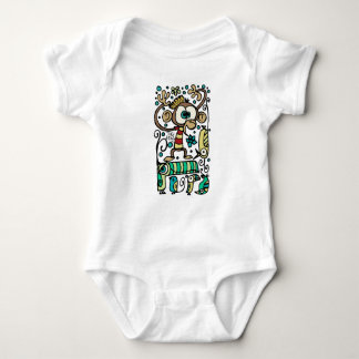 Crazy Monkey and Birds Baby Bodysuit