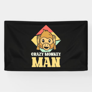 Crazy Monkey Man Banner