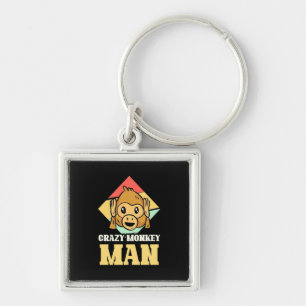 Crazy Monkey Man Key Ring