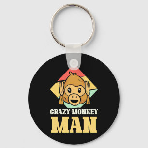 Crazy Monkey Man Key Ring