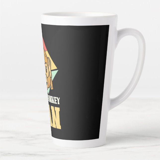 Crazy Monkey Man Latte Mug (Right)