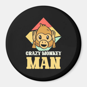 Crazy Monkey Man Magnet
