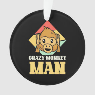 Crazy Monkey Man Ornament