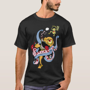 Crazy Monster Fish Cartoon T-Shirt