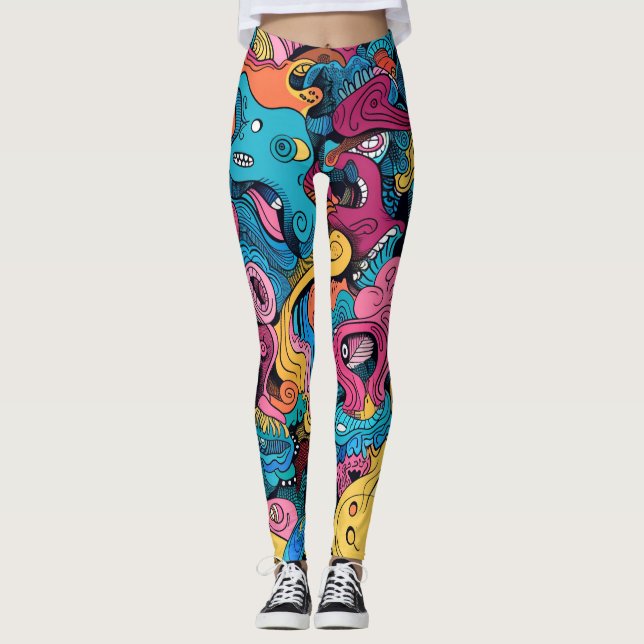 Crazy Monster Mash Leggings (Front)