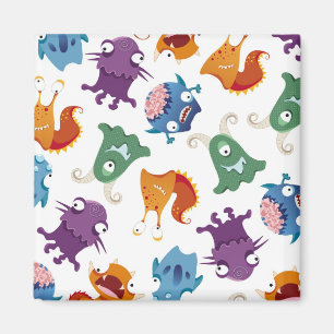 Crazy Monsters Fun Colourful Patterns for Kids Magnet