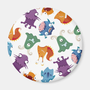 Crazy Monsters Fun Colourful Patterns for Kids Magnet