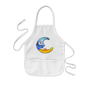 Crazy Moon Cartoon Apron