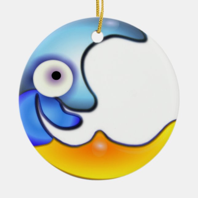 Crazy Moon Ornament (Front)