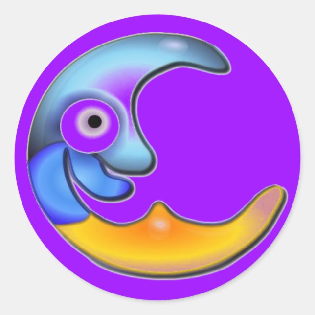 Crazy Moon Stickers (Front)