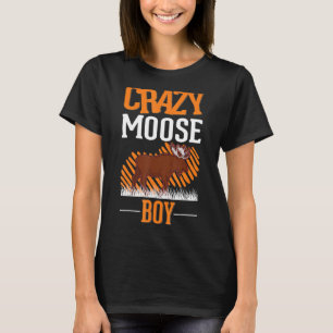 Crazy Moose Boy Moose Antler T-Shirt