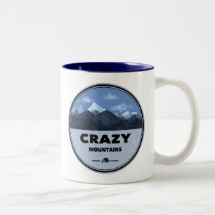 Crazy Mountains Montana Camping Two-Tone Coffee Mug